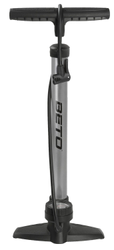 1808-08---1-108683-108683.jpg BETO Standpumpe Stahl silber/schwarz mit Doppelkopf - Produktbild - 1