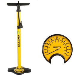 BETO Standpumpe Stahl gelb/schwarz mit Doppelkopf - Produktbild - 2