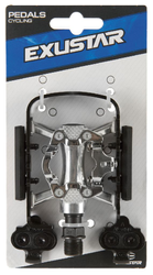 EXUSTAR Pedale MTB E-PM-818-04 schwarz-silber DUO-Pedal - Produktbild - 1
