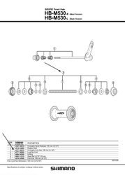 Shimano Hohlachse komplett 108 mm für HB-M530 DEORE - Produktbild - 1