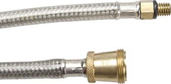 Pro Stahlflexschlauch mit Pumpenkopf Team, Original Gummikopf und Aufsatz – langlebig, flexibel und passend für alle Standardpumpen - Produktbild - 1 Pro Stahlflexschlauch mit Pumpenkopf Team, Original Gummikopf und Aufsatz – langlebig, flexibel und passend für alle Standardpumpen - Produktbild - 1