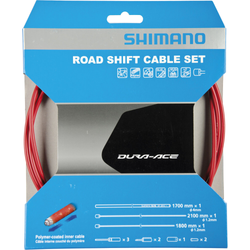 SHIMANO Schaltzug-Set Road polymerbeschichtet Rot - Produktbild - 1