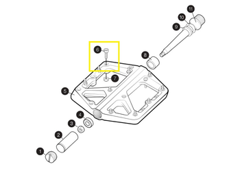 Crankbrothers Socket Head Sockelkopf Pin, Stamp 1 - Produktbild - 1