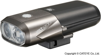 CatEye HL-EL1000RC Volt1200 LED-Fahrradlicht mit Helmhalterung – leistungsstarkes Frontlicht für sicheres Fahren - Produktbild - 1