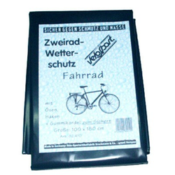 VELO Faltgarage Fahrrad PE Grau 180x100 cm mit 2 Ösen und Gummizug bei Nubuk Bikes - Produktbild - 2