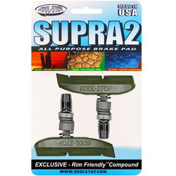 Kool Stop Supra 2 T3 V-Brake Bremsschuh grün keramik optimal für sicheres Bremsen - Produktbild - 1