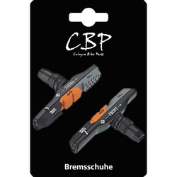 Bremsschuh CBP, V-Brake, schraub asymm, schwarz-rot, ABS, 72 mm, 1 Paar, Alufelge - Produktbild - 2