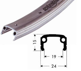 Felge Alu 16" silber matt 16", silber matt,20 Loch,305-19,VL 8,5mm - Produktbild - 1