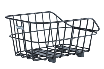 Hinterradkorb Basil Cento Alu WSL 45x32,5x21cm, schwarz matt, weitmaschig - Produktbild - 1