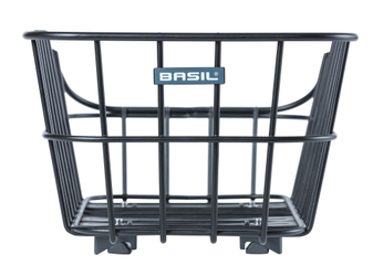Hinterradkorb Basil Cento Alu WSL 45x32,5x21cm, schwarz matt, weitmaschig - Produktbild - 2