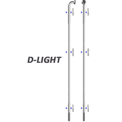 Sapim D-Light 90° Speiche silber 294 mm Ø 2,0 x 1,65 x 2,0 ALN - Produktbild - 1