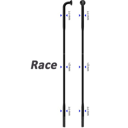 Sapim Race Speiche 262 mm schwarz Ø 2,0 x 1,8 x 2,0 mm Fahrradnabe hochwertig - Produktbild - 1 Sapim Race Speiche 262 mm schwarz Ø 2,0 x 1,8 x 2,0 mm Fahrradnabe hochwertig - Produktbild - 1