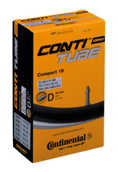 103-18-10000-4019238556315-1-189336-189336.png Continental Schlauch Compact 18 Zoll DV 26 mm für MTB und Trekkingräder - Produktbild - 1