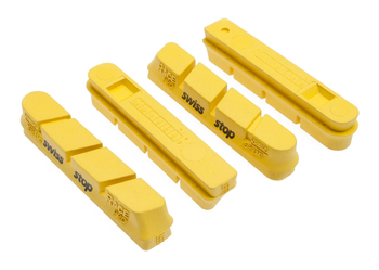 Bremsbeläge Felge RacePro Yellow King, SwissStop
Kompatibel zu Campagnolo, geeignet für Carbon-Felgen
Farbe: Gelb, VE: 4 Stk./2 Paar - Produktbild - 1