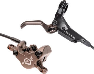 Bremse Dominion A2 schwarz/bronze, Hayes, Lieferung ohne Scheiben und Adapter., Größe: VR, Farbe: Schwarz/bronze, Gewicht: 303 g, VE: 1 Stk. - Produktbild - 1