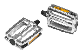 Alu-Pedal Ergotec 658 silber/grau, 9/16", mit Reflektoren - Produktbild - 1