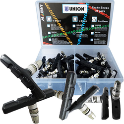Bremsschuh Union, V-Brake symm, schwarz, 70 mm, 25 Paar in Karton - Produktbild - 1 Bremsschuh Union, V-Brake symm, schwarz, 70 mm, 25 Paar in Karton - Produktbild - 1