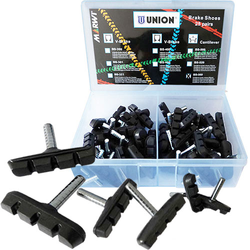 Bremsschuh Union, Cantilever symm, schwarz, 55 mm, 25 Paar in Karton - Produktbild - 1