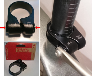 Specialized STC 30.6MM SEATPOST CLAMP, BOLT-ON COLLAR, W/ RACK MOUNTS Black 30.6mm - Produktbild - 1