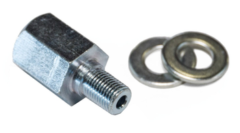 Burley Adapter für die Anhängerkupplung an Achsen mit 3/8 x 26G Gewinde, 9,5 mm, silber - Produktbild - 1