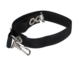 Sicherheitsriemen  , Burley
für Anhängerkupplungen CLASSIC, mit Öse und Befestigungsmutttern
Farbe: schwarz, VE: 1 Stk. - Produktbild - 1