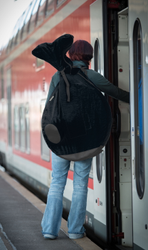 Rucksack QU-AX für Einrad 20" für Einrad, schwarz - Produktbild - 3