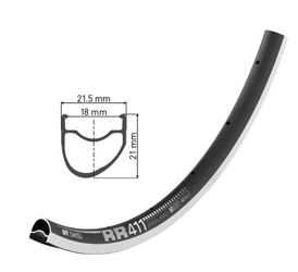 Felge RR 411 Asymmetric 28"/700C, DT SWISS
ERD: 602 mm
Größe: 28 Loch, Farbe: Schwarz, Gewicht: 435 g, VE: 1 St. - Produktbild - 1