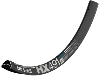 DT Swiss HYBRID HX 491 Felge 27,5 Zoll 28 Loch Schwarz 515 g – Hochwertige MTB-Felge bei Nubuk Bikes - Produktbild - 1