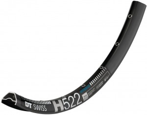 Felge DT Swiss H 522 27.5"/25mm schwarz 584-25 VL 6,5mm 28 Loch - Produktbild - 1
