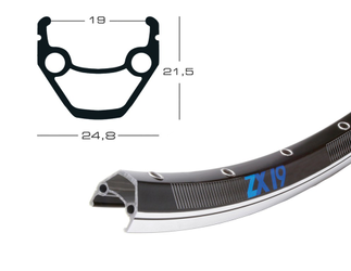Felge Exal ZX 19 28", schwarz, 32 Loch, 622-19, VL 6,5mm - Produktbild - 1 Felge Exal ZX 19 28", schwarz, 32 Loch, 622-19, VL 6,5mm - Produktbild - 1