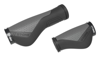 Griffe T-One Ripple Ergo sw/grau, 90/130mm, 1x Schraubensicherung - Produktbild - 1