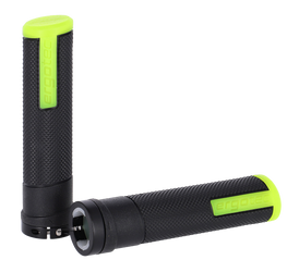 MTB-ATB-Griffe Ergotec Porto schwarz/gelb, 133mm, Ø22, Kraton/Alu - Produktbild - 1