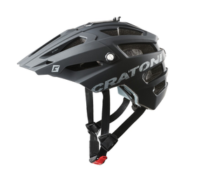 Fahrradhelm Cratoni AllTrack (MTB) schwarz gummiert, Gr. S/M (54-58cm) - Produktbild - 1