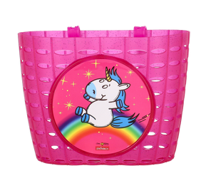 Lenkerkorb Bike Fashion Einhorn 19,5x10,5x15,0cm, pink/Motiv, Kunststoff - Produktbild - 1