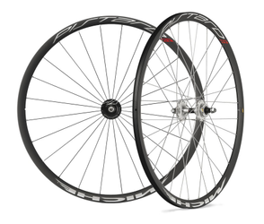 Laufradsatz Miche Pistard 622-15C schwarz für Drahtreifen Speichen silber - Produktbild - 1