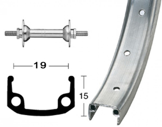 V-Rad 16"305-19Stahl.siib.Starr 20L Alu-Kastenfelge silb./matt.Zinkspeichen - Produktbild - 1