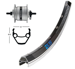 151373f49889e78c8794e80aa415a202-21104589-21104589.JPG V-Rad 26x1.75Nabend.DHC3003 si.Starr36L Exal ZX 19 schw./silb.Niro-Spei. - Produktbild - 1