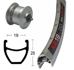 bd89d5acc8222f04c9aa61f37ec17555-21104648-21104648.JPG V-Rad 28x1.75 Nabend.DHC3003 si.SSP 36L Exal XP-19 silb/elox.Niro-Spei. - Produktbild - 1