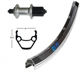 H-Rad 28x1.75Alivio 430  Kass.8-f.SSP36L EXAL ZX 19 schw/pol.Niro-Spei. - Produktbild - 1