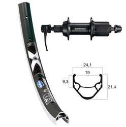 H-Rad 26x1.75 TY500 7-f sz.SSP 36L., Ryde X-Star19 schw/silb.Niro-Spei.(sz) - Produktbild - 1