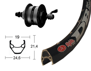 V-Rad 28" DH3D37 Centl.sz .SSP 36L Ryde ZAC 2000 Disc schwz. Niro.Spei.(sz) - Produktbild - 1