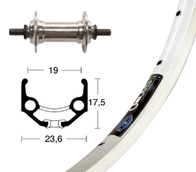 V-Rad 28x1.75Alunabe silber Starr 36L Ryde Zac 19 silber Niro-Speiche - Produktbild - 1