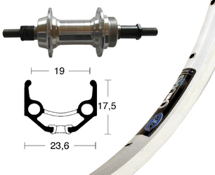 H-Rad 28x1.75Schr.ZKR 6/7f.silb. 36L Ryde Zac 19 silber Niro-Speiche - Produktbild - 1 H-Rad 28x1.75Schr.ZKR 6/7f.silb. 36L Ryde Zac 19 silber Niro-Speiche - Produktbild - 1