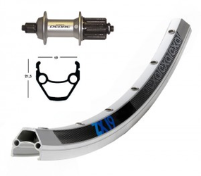 H-Rad 28x1.75Deore   silb.SSP 36L Exal ZX 19 silber Niro-Spei.(2x2,34) - Produktbild - 1