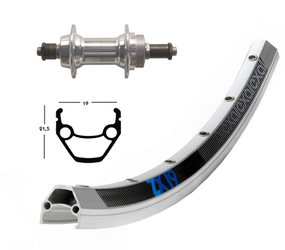 H-Rad 26x1.75Schr.ZKR 6/7f.silb.SSP 36L Exal ZX 19 silber Niro-Spei. - Produktbild - 1