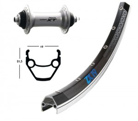 V-Rad 26x1.75Deore XT silb.SSP 36L Exal ZX 19 schw/silb.Niro-Spei. - Produktbild - 1