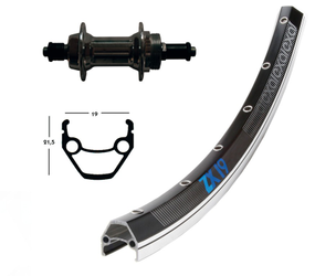 H-Rad 28x1.75Alu.sz Schr.ZKR.SSP 36L Exal ZX 19 schw/silb.Niro-Spei.(sz) - Produktbild - 1