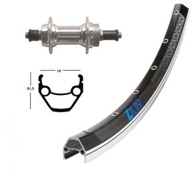 H-Rad 28x1.75Schr.ZKR 6/7-f.silb.SSP 36L Exal ZX 19 schw/silb.Niro-Spei. - Produktbild - 1