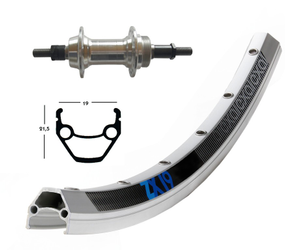 H-Rad 28x1.75Schr.ZKR 6/7f.silb. 36L Exal ZX 19 silber.Niro-Spei. - Produktbild - 1