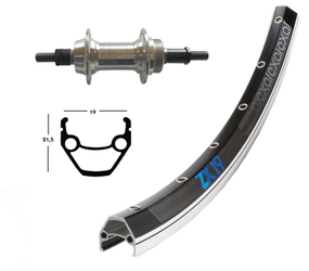 H-Rad 28x1.75Schr.ZKR 6/7f.silb.Starr36L Exal ZX 19 schw/silb.Niro-Spei. - Produktbild - 1